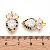 Brass Micro Pave Cubic Zirconia Pendants KK-N265-25G-3