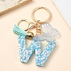 Resin & Acrylic & Faux Suede Tassel Keychain KEYC-YW00117-23-1