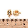 Brass Micro Pave Cubic Zirconia Tube Bails KK-H513-03G-3