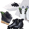 2 Pairs 2 Styles Halloween Imitation Leather Shoe Buckle for DIY Shoe Accessory AJEW-GF0011-82A-4