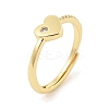 Brass Micro Pave Cubic Zirconia Adjustable Finger Rings for Women RJEW-U032-05G-4