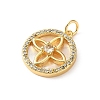 Brass Micro Pave Clear Cubic Zirconia Pendants CU-CBA03AF-06D-G-2