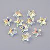 Faceted Glass Charms GLAA-H101-A-17-1