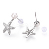 Natural Pearl Stud Earrings PEAR-N020-05T-1
