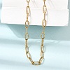 4MM 304 Stainless Steel Textured Paperclip Chain Necklaces for Man and Women SA-CBAB767-09G-2