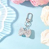 Bowknot Polymer Clay Rhinestone Pendants Decorations HJEW-JM04197-03-1