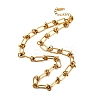 304 Stainless Steel Oval Knot Link Chain Necklaces for Women Men LS-NJEW-P321-02G-4