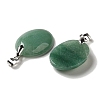 Natural Green Aventurine Pendants G-Z055-03P-02-2