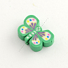 Handmade Polymer Clay Butterfly Beads X-CLAY-Q219-011-2