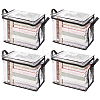 Large Capacity Transparent PVC Plastic Zipper Bags with Handle for Book Storage ABAG-WH0040-60A-1
