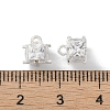 Rack Plating Brass Micro Pave Clear Cubic Zirconia Pendants KK-A224-09P-3