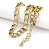 304 Stainless Steel Curb Chain Necklaces NJEW-K387-02G-1