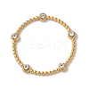 Golden 304 Stainless Steel Rhinestonet Pendants STAS-Q312-02A-G-1