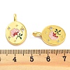 Rack Plating Brass Micro Pave Clear Cubic Zirconia Pendants X-KK-M293-30G-3
