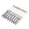 Fishtail Resin & Polymer Clay Pave Rhinestone Ball-Point Pen AJEW-T013-05M-1