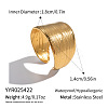 304 Stainless Steel Cuff Open Rings for Women RV6206-6