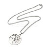 Non-Tarnish 201 Stainless Steel Box Chain Tree of Life Pendant Necklaces for Women Men LS-NJEW-U005-04P-2