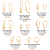 40Pcs 8 Style Rack Plating Eco-friendly Brass Hoop Earring Findings KK-FH0004-08-6