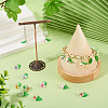 40Pcs 8 Styles Natural Mixed Gemstone Flower Charms PALLOY-TA00291-7