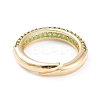 Adjustable Brass Micro Pave Cubic Zirconia Cuff Rings RJEW-L098-007-G-4