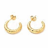 Ion Plating(IP) 304 Stainless Steel Crescent Moon Stud Earrings EJEW-F283-05G-1