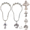 12Pcs 4 Styles Zinc Tibetan Style Alloy Pendants FIND-SP0004-40AS-6