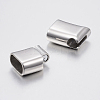 Tarnish Resistant Smooth Surface 304 Stainless Steel Magnetic Clasps with Glue-in Ends STAS-N002-38-3