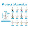 36Pcs 12 Colors Alloy Angel Pendant Decorations FIND-TA0001-92-3