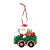 Christmas Car Handmade Polymer Clay Pendant Decorations HJEW-P017-03D-1