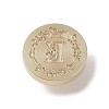 Golden Tone Wax Seal Brass Stamp Head DIY-B079-01G-E-2