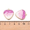 Rack Plating Alloy Enamel Pendants ENAM-N056-366KCG-01-3
