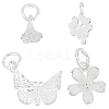 4Pcs 4 Styles 925 Sterling Silver Pendants Sets STER-GO0001-39-1