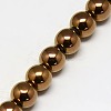 Electroplate Non-magnetic Synthetic Hematite Beads Strands G-J169A-2mm-M-4