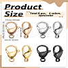 8Pcs 4 Colors Ion Plating(IP) 304 Stainless Steel Lobster Claw Clasps STAS-LP0005-06-2