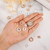 14pcs 14 style Brass Pendant Cabochon Settings & Cabochon Connector Settings FIND-BY0001-13-6