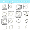 80Pcs 8 Styles Alloy Bead Frame FIND-SP0004-13-2