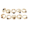 304 Stainless Steel Adjustable Open Cuff Rings RJEW-A071-02A-G-4