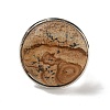 Natural & Synthetic Gemstone Round Adjustable Rings RJEW-K371-09S-4
