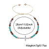 Adjustable Stainless Steel Cross Link Bracelets HT4898-4