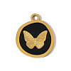 304 Stainless Steel Enamel Pendants STAS-OY006-23G-1