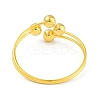 Round Brass Open Cuff Torque Bangles for Women BJEW-Z074-03G-3