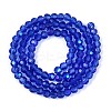 Electroplate Transparent Glass Beads Strands X-EGLA-A035-T4mm-L21-2