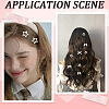 30Pcs 3 Colors Star Iron Enamel Snap Hair Clips OHAR-SP0001-03-6