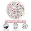 40Pcs 5 Colors UV Plating Iridescent Transparent Acrylic Beads OACR-SP0001-99-2