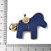 Dyed Natural Lapis Lazuli Carved Pendants G-C274-02H-3