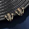 Brass Micro Pave Clear Cubic Zirconia Cuff Earrings EJEW-D328-02G-01-2