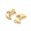 Brass Cubic Zirconia Charms LS-KK-D300-05G-2