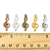 50Pcs 5 Colors Tibetan Style Treble Clef Pendants TIBEP-FS0001-28-5