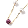 Polymer Clay Rhinestone Beads  Beads Necklace BJEW-B078-03G-3