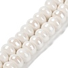 Glazed Porcelain Rondelle Beads PORC-Q001-01K-1